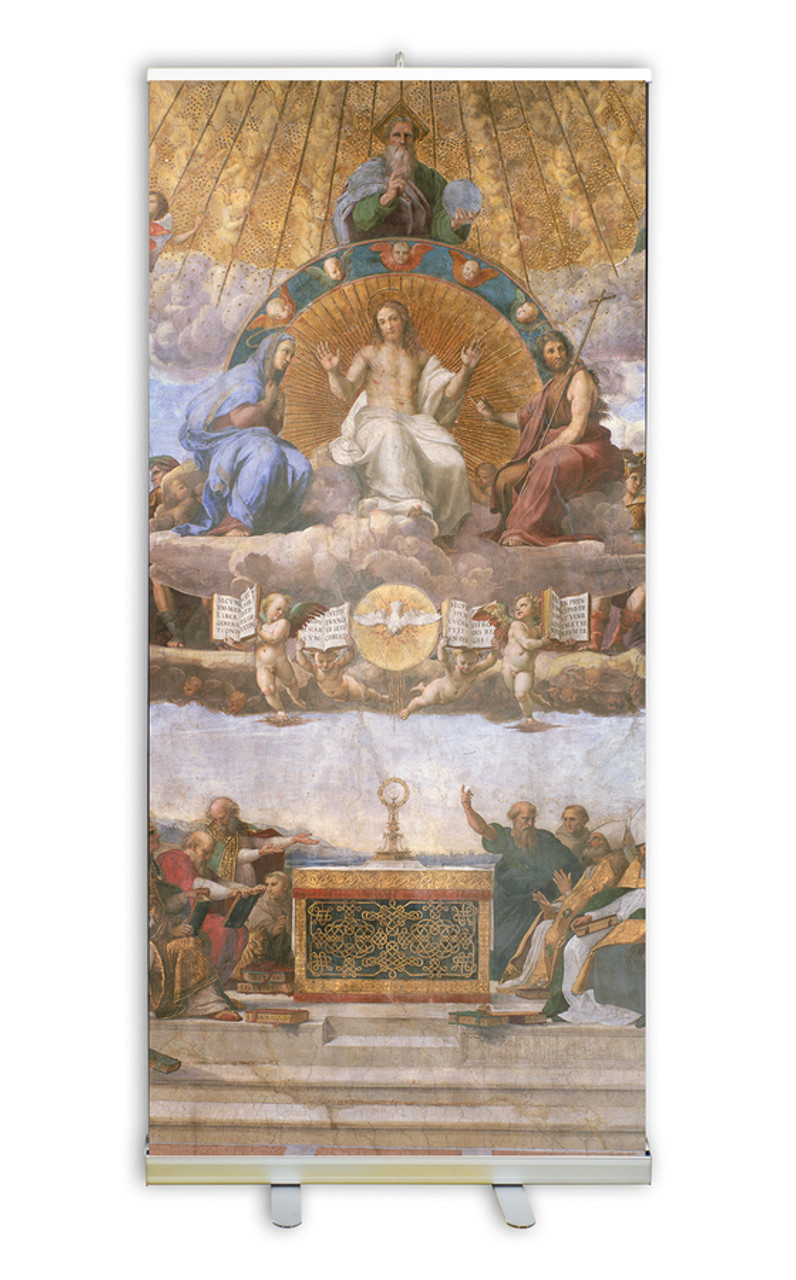 Disputation of the Eucharist by Raphael Banner Stand