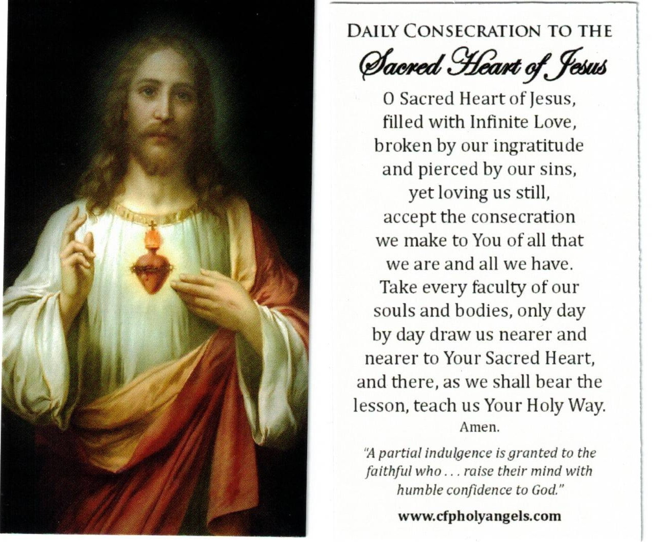Daily Consecration to the Sacred Heart of Jesus