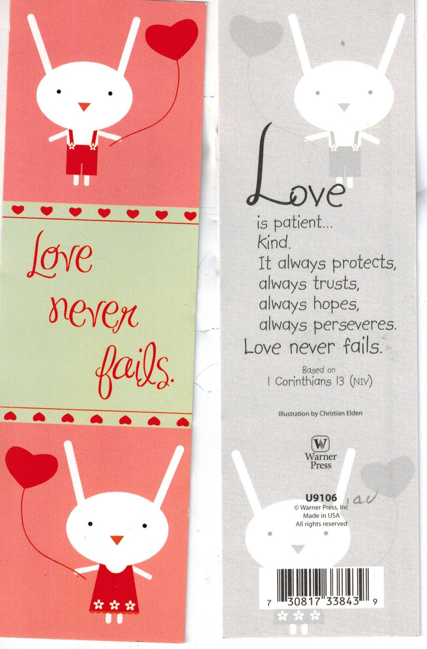 Love Never Fails Bookmark