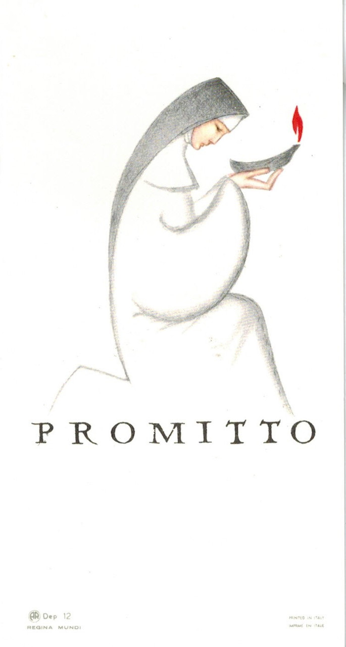 Promitto Holy Card - Vintage