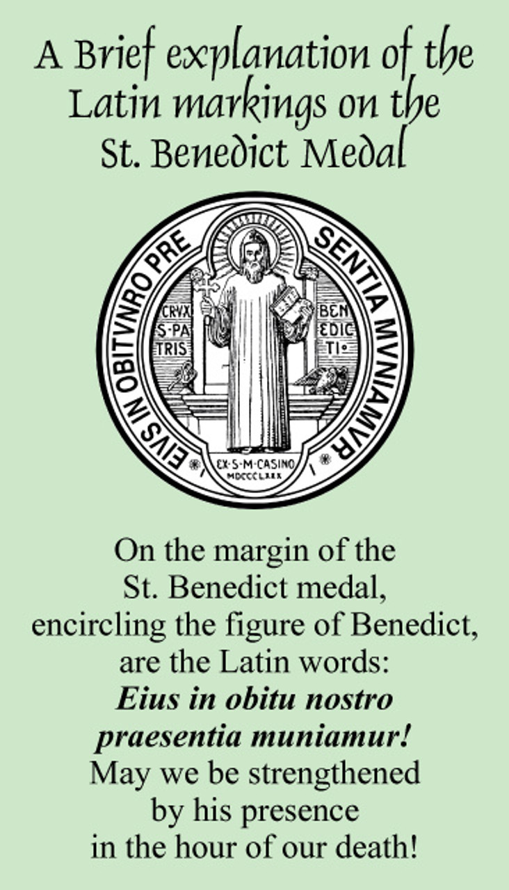 St. Benedict Medal Prayer Card (RR352)