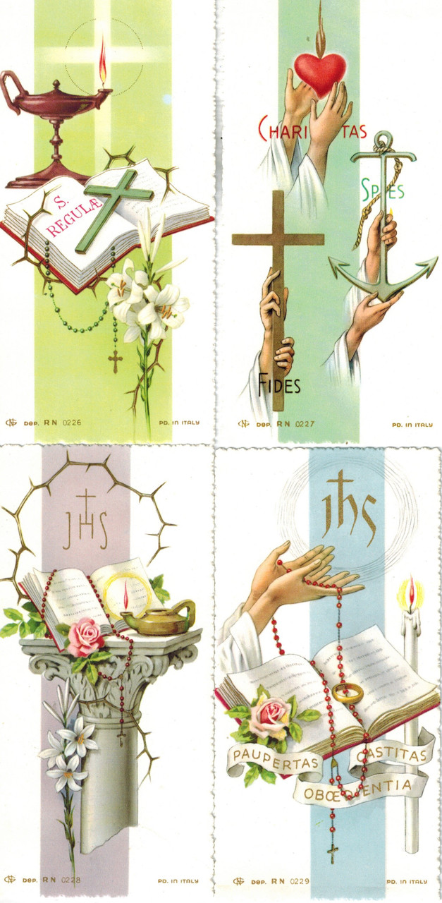 Solemn Vows Memorial Cards-Set of 10 - Vintage