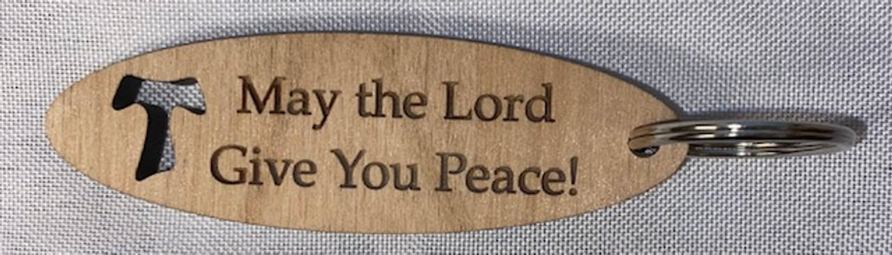 Tau Key Ring - May The Lord Give You Peace