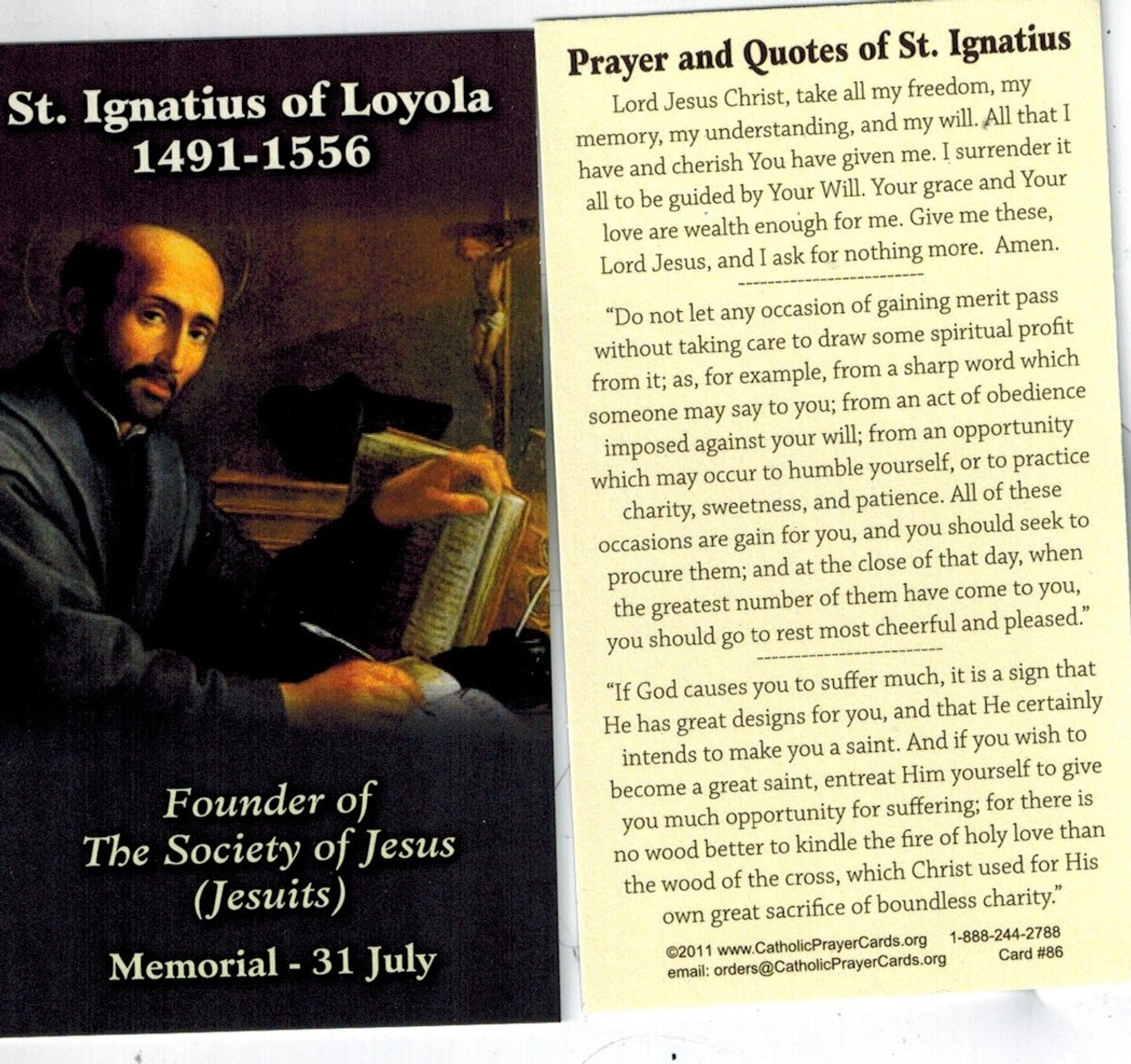 Prayer and Quotes of Saint Ignatius of Loyola