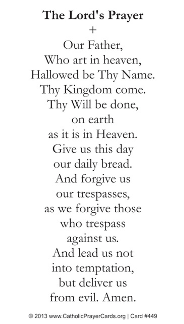 our father prayer card