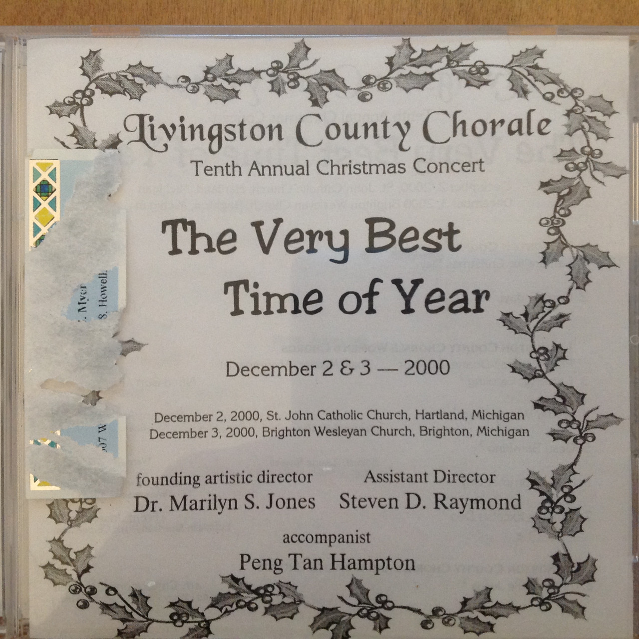 Livingston County Chorale Christmas Concert CD