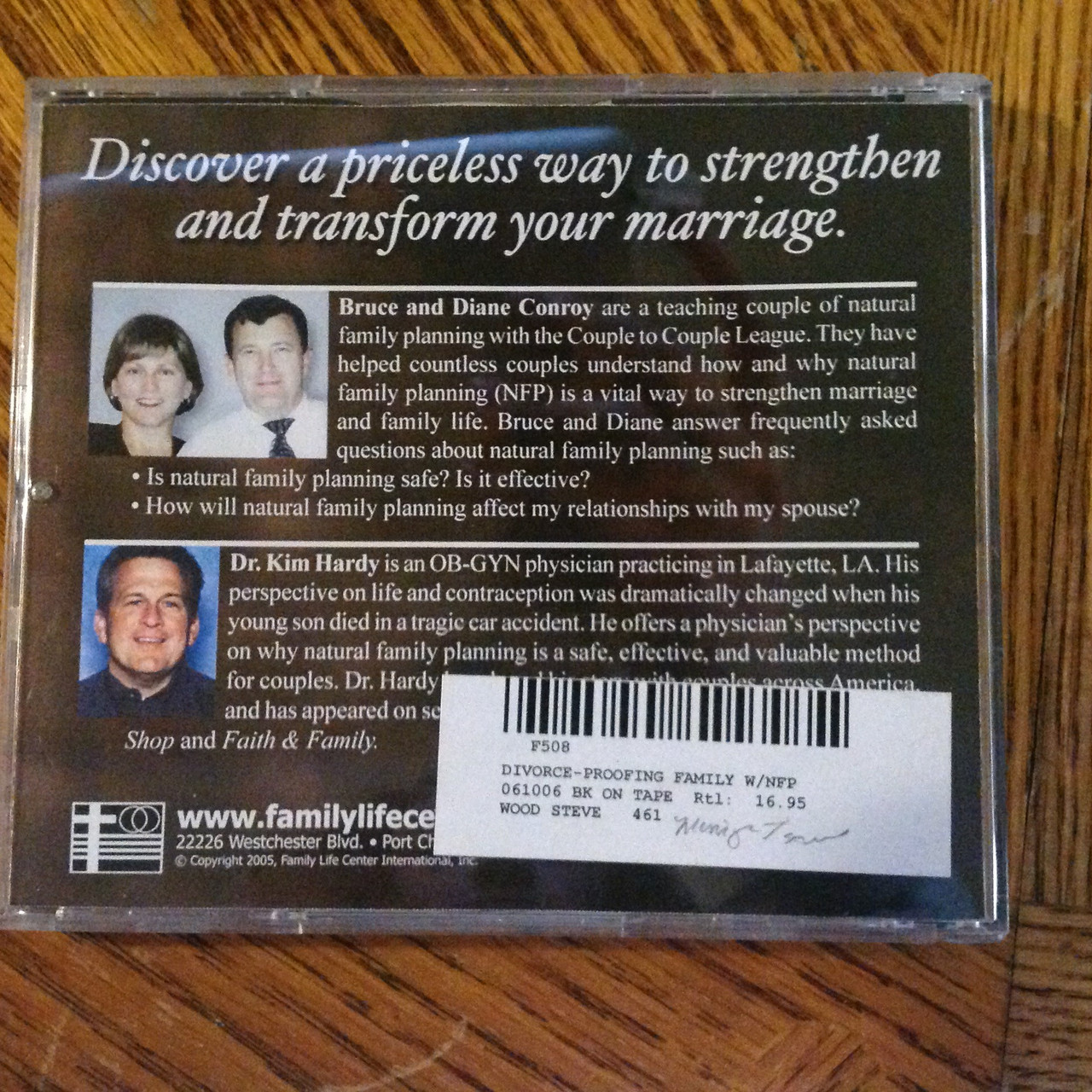 Divorce-Proofing Your Marriage with Natural Family Planning CD