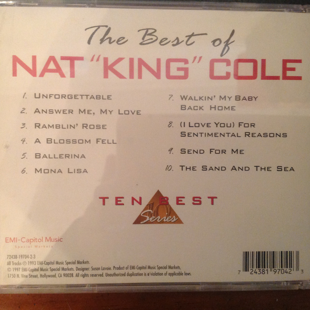 The Best of Nat "King" Cole CD