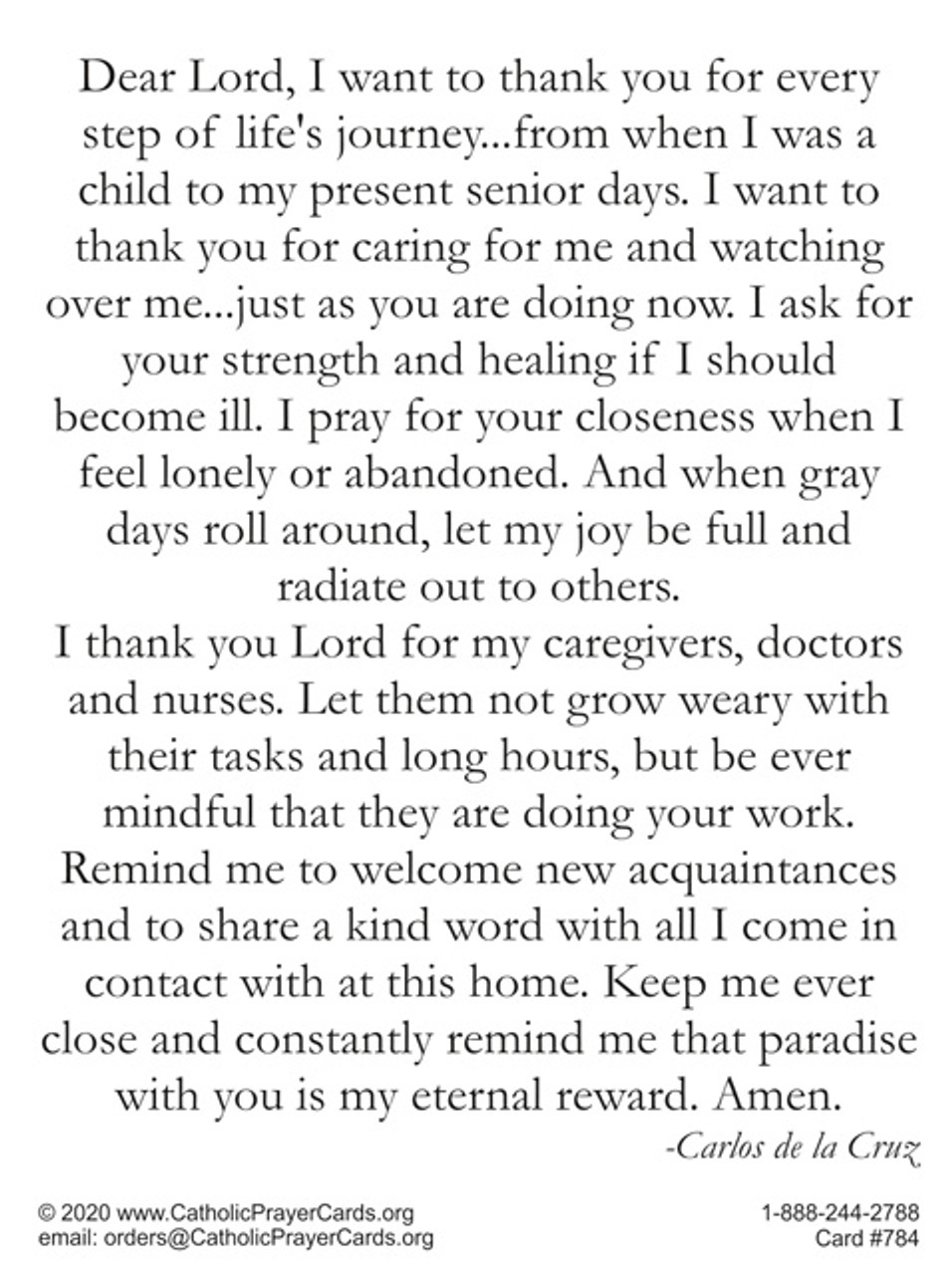 Prayer for those in nursing homes