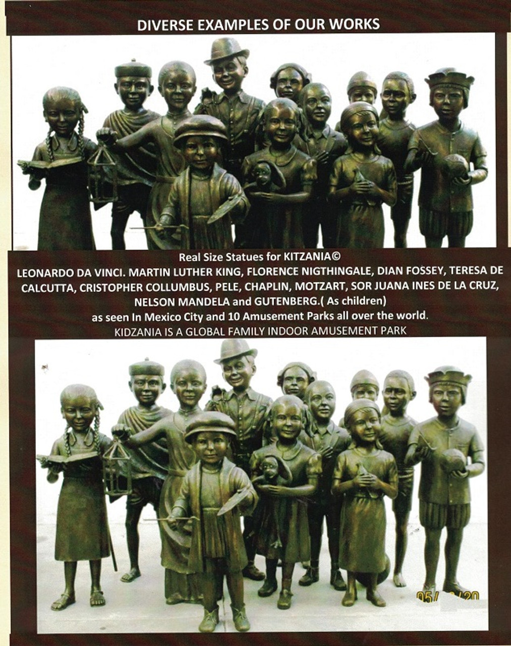 Custom Bronze Statuary assorted children images