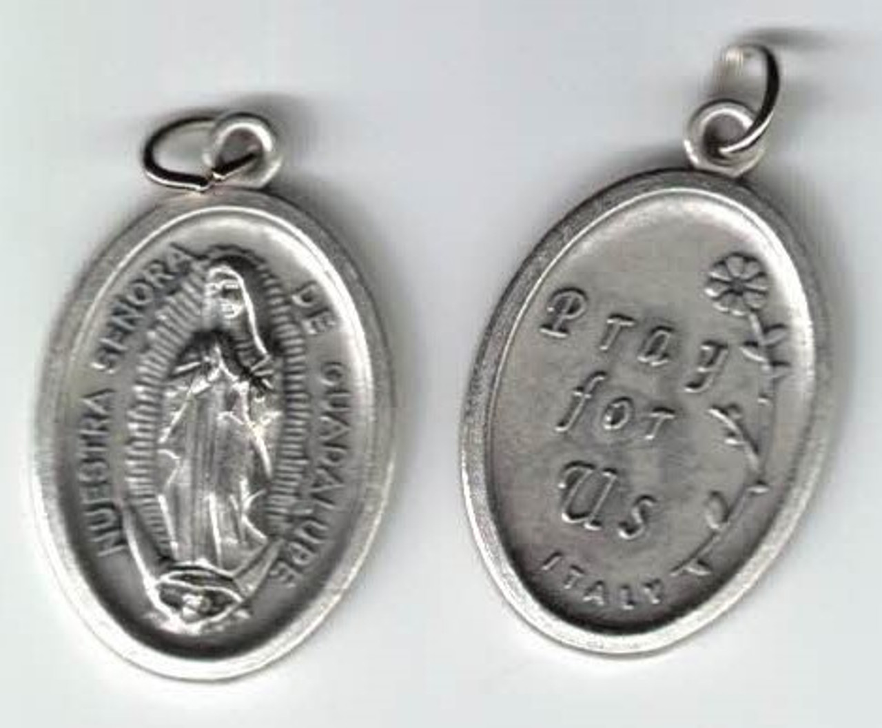 Our Lady of Guadalupe silver oxidized Medal--new version