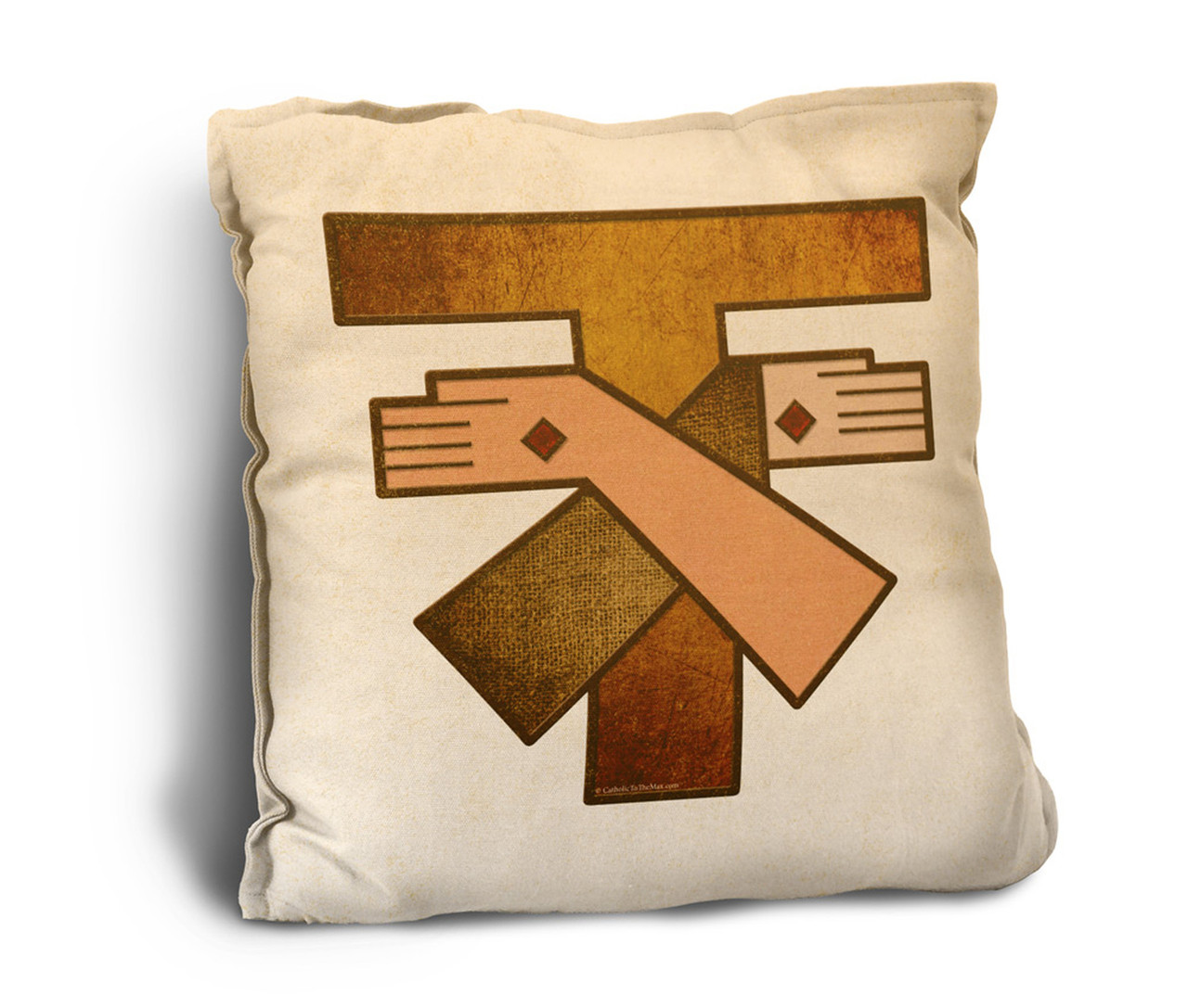 Franciscan Crest Rustic Pillow