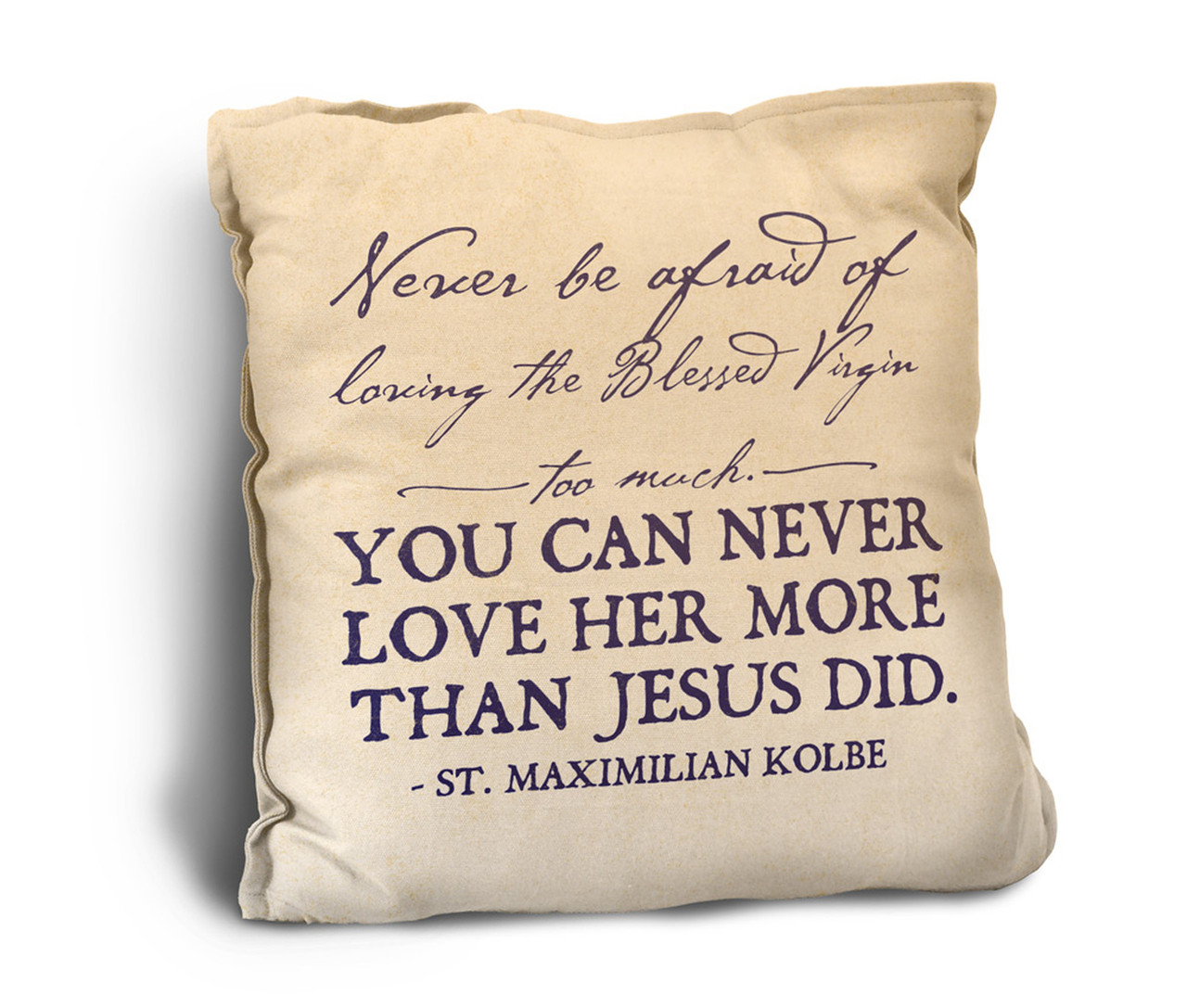 Loving the Blessed Virgin Rustic Pillow