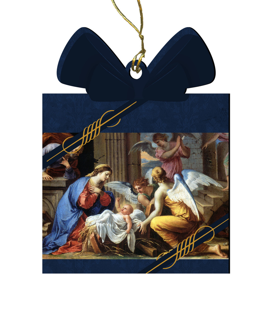Nativity by Charles Poerson Wood Ornament