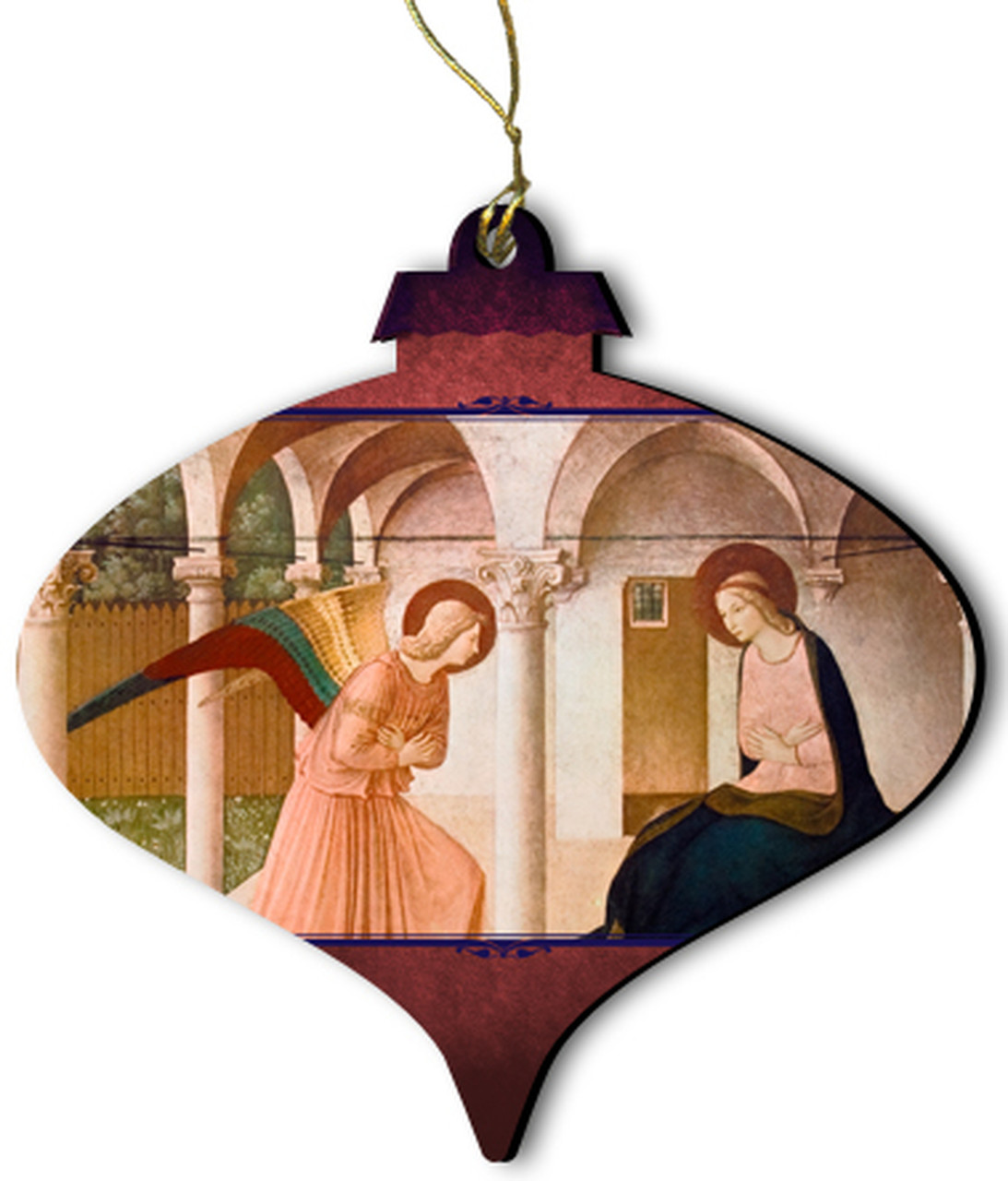 Annunciation Wood Ornament