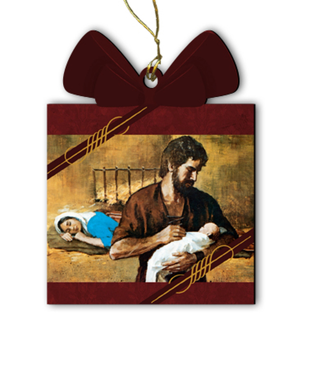 Holy Family Gift Wood Ornament