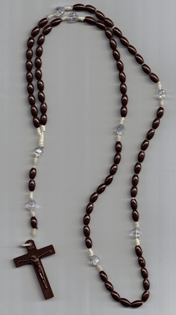 Brown and Crystal Bead Rosary