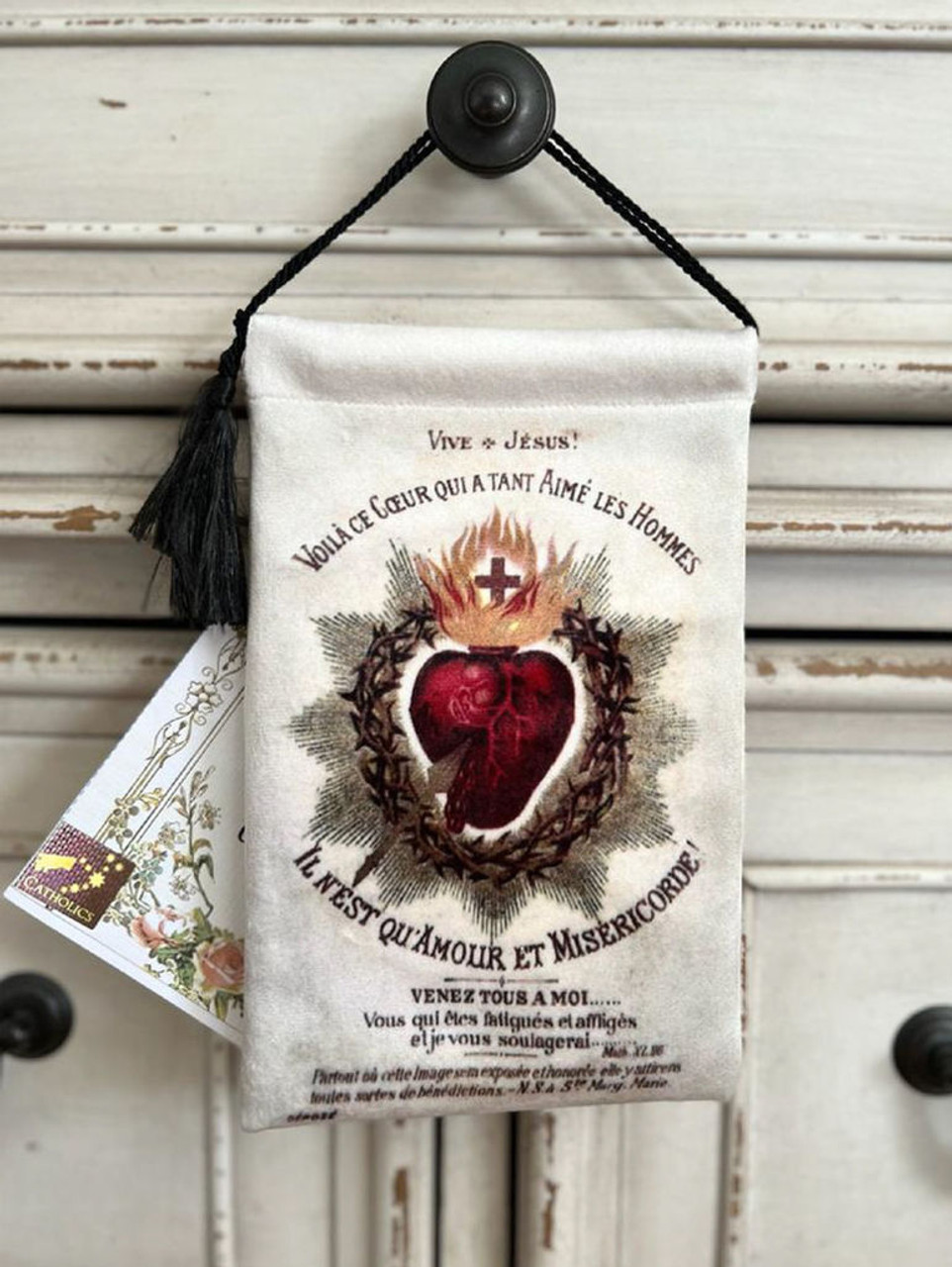 Sacred Heart of Jesus with Crown of Thorns Blessing Pouch