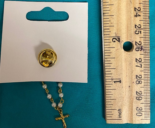 Elegant Divine Mercy Rosary Pin