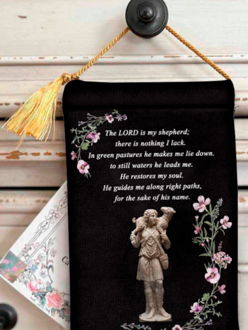 Velvet Blessing Pouch - Good Shepherd