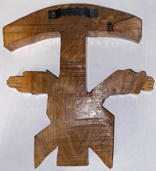 Olive Wood Handmade Crossed Arms Wooden Tau Wall Cross