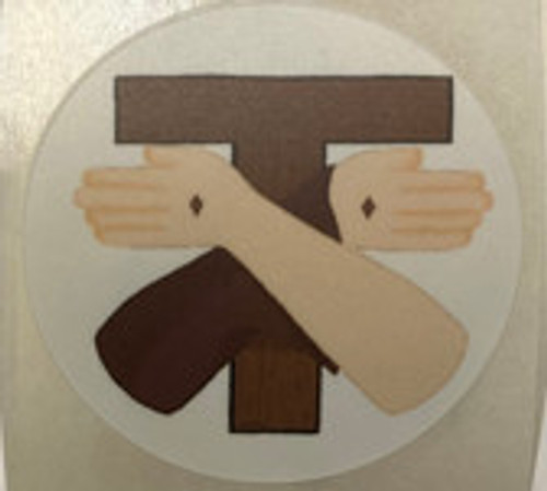 1.5" x 1.5" Franciscan Crest Sticker