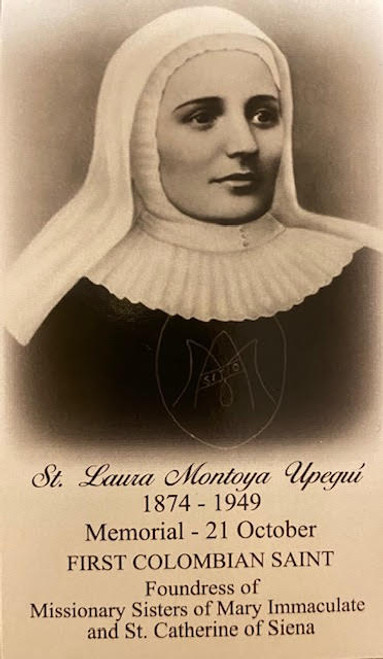 St. Laura Montoya Upegui Holy Card