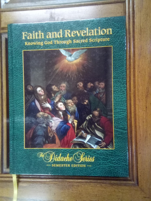 Faith and Revelation, Semester Edition Paperback – January 1, 2017 by Scott Hahn (Author), Jeffrey Cole (Contributor), Peter Armenio (Contributor)  THIS IS A GENTLY USED BOOK IN VERY GOOD CONDITION, WITH BEAUTIFUL COLORED PHOTOS.
This book explores the relationship and complementarity that exist between human reason and Divine Revelation. It focuses on what Catholics believe, why they believe it, and why it is reasonable to believe it. The Didache Semester Series is a series of high school textbooks, teacher's manuals, and student workbooks published by Midwest Theological Forum. Each title spans one academic semester. These titles have been developed according to the 2007 curriculum framework from the USCCB Subcommittee on the Catechism to assist in the publication of religious education textbooks for Catholic high schools. This book, Faith and Revelation: Knowing God Through Sacred Scripture, corresponds to Book I: The Revelation of Jesus Christ in Scripture in the curriculum framework. This textbook is published with ecclesiastical approval from the Archdiocese of Chicago, and it has been granted conformity with the Catechism of the Catholic Church by the USCCB Subcommittee on the Catechism. Faith and Revelation, Semester Edition Paperback – January 1, 2017 by Scott Hahn (Author), Jeffrey Cole (Contributor), Peter Armenio (Contributor)  THIS IS A GENTLY USED BOOK IN VERY GOOD CONDITION, WITH BEAUTIFUL COLORED PHOTOS.
This book explores the relationship and complementarity that exist between human reason and Divine Revelation. It focuses on what Catholics believe, why they believe it, and why it is reasonable to believe it. The Didache Semester Series is a series of high school textbooks, teacher's manuals, and student workbooks published by Midwest Theological Forum. Each title spans one academic semester. These titles have been developed according to the 2007 curriculum framework from the USCCB Subcommittee on the Catechism to assist in the publication of religious education textbooks for Catholic high schools. This book, Faith and Revelation: Knowing God Through Sacred Scripture, corresponds to Book I: The Revelation of Jesus Christ in Scripture in the curriculum framework. This textbook is published with ecclesiastical approval from the Archdiocese of Chicago, and it has been granted conformity with the Catechism of the Catholic Church by the USCCB Subcommittee on the Catechism.