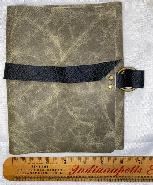 Hand Crafted, Standard Print Breviary Cover - Sage Green, Soft Leather with inside pocket