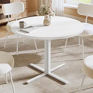 Table Round White for Fundraising Dinner (White Table)