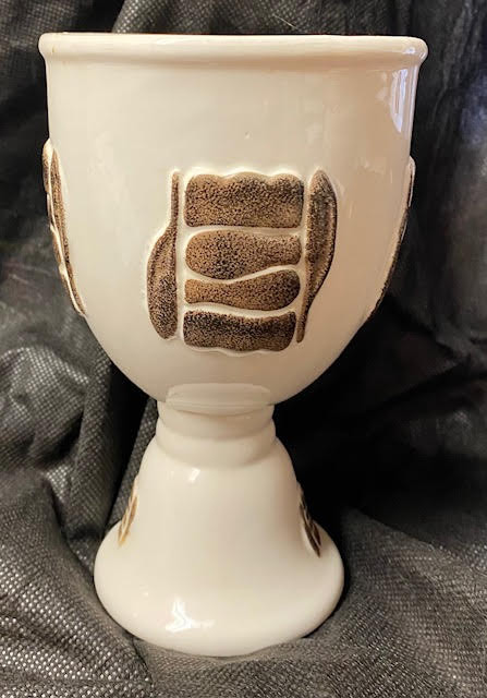 Vintage Ceramic Chalice - Loaves & Fishes