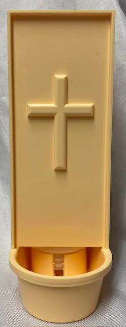 Holy Water Dispenser - Sturdy Plastic with Rite for producing Holy Water