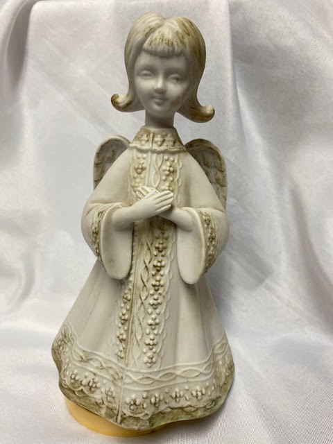 Vintage Ceramic Musical Angel Figurine - see photos for detail