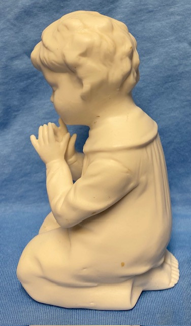 Sweet Praying Boy Ceramic Statue - Enesco - Made In Japan
