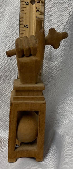 Unique Vintage Hand Carved Symbol of God's Eternal Power Hand with Cross on Bible