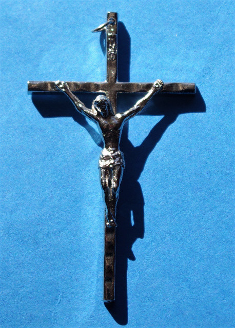 Silver Finish Crucifix 2" 