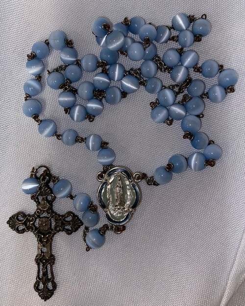 Vintage Blue Rosary with Beautiful Beads