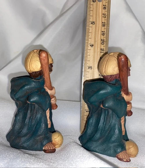 Vintage Adorable Friar Folk Figurine - Baseball