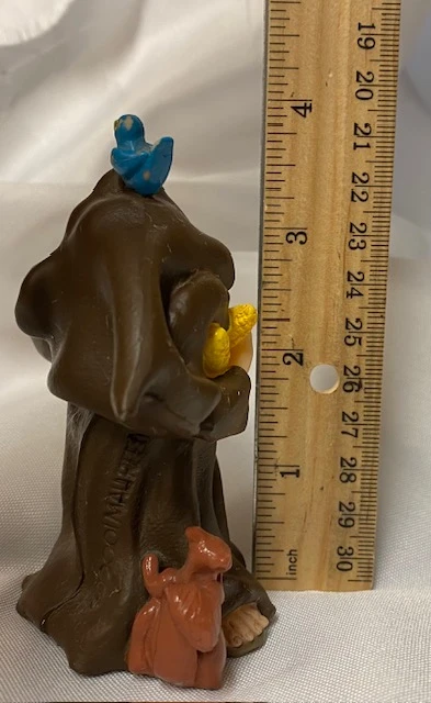 Vintage Friar Folk Figurine - Feeding Birds