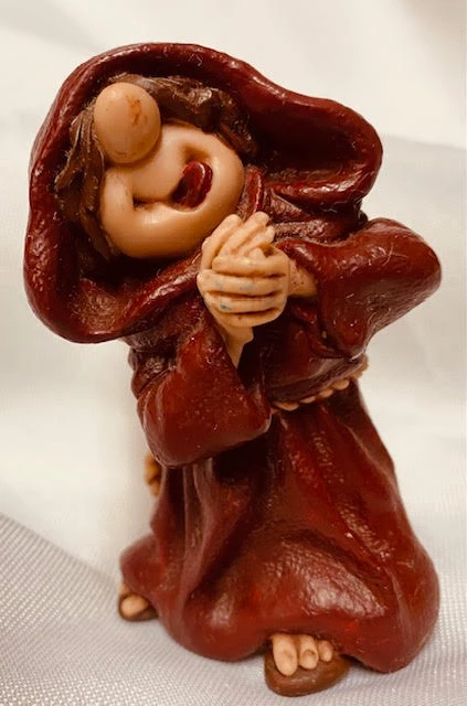 Vintage Friar Folk Figurine - Tongue Sticking Out