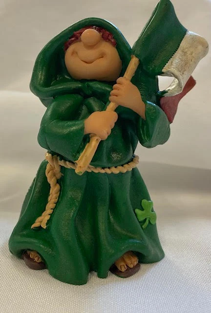 New in Box! Vintage Friar Folk Figurine - God Bless the Irish