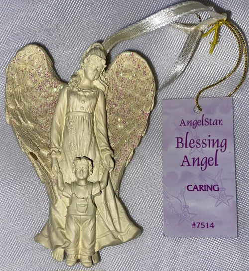 Beautiful Guardian Angel Ornament - New   Only 1 Available