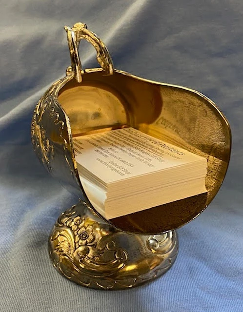 Vintage Silver Plated Sugar Scuttle - Traditionally used for sugar cubes but also useful for nuts/business/holy cards