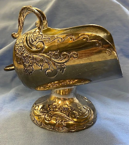  Vintage Silver Plated Sugar Scuttle - Traditionally used for sugar cubes but also useful for nuts/business/holy cards