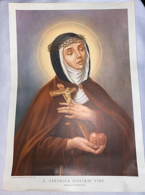 Vintage Italian Frameable Print - St Veronica Giuliana