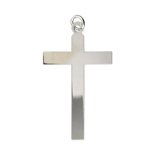 Nickel Finish Cross with Jump Ring