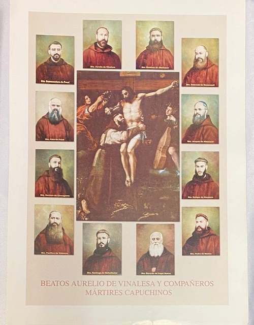 Vintage Spanish Frameable Print - Beatos Aurelio De Vinalesa Y Companeros Martyrs