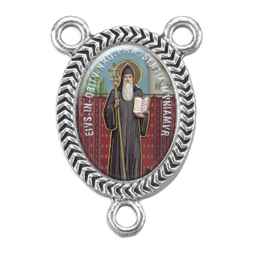 Saint Benedict Picture Rosary Centerpiece