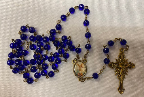 Blue Plastic St. Michael Rosary