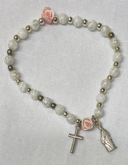 Beautiful St. Ann 2-Decade Rosary Bracelet
